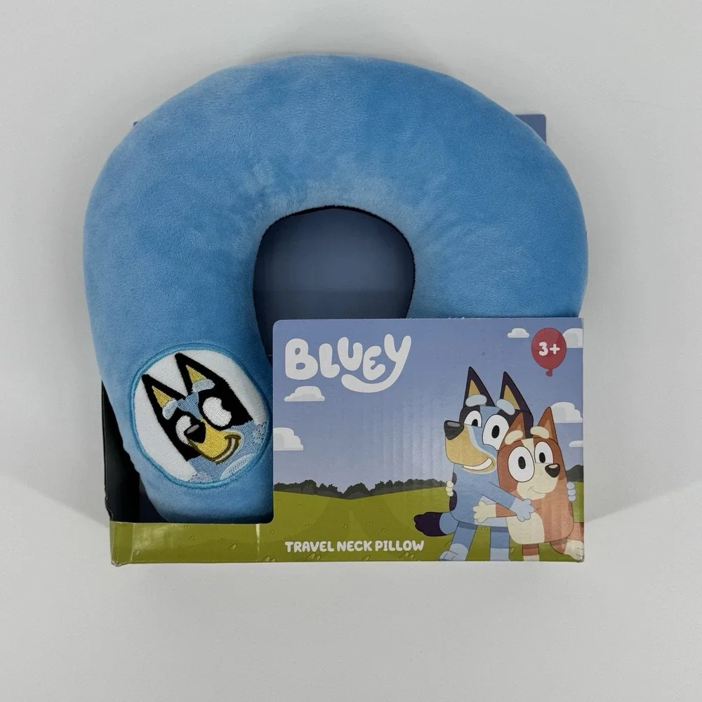 Bluey Travel Neck Pillow Kids Plush U Shape Bluey Bingo NEW NWT Ages 3+